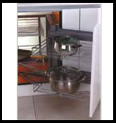 Trueliving_WIRE MAGIC CORNER (SOFT CLOSE) *38''20''20'' Silver