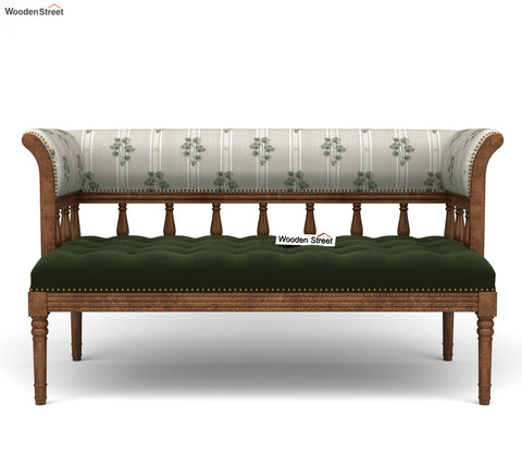 Reyes Bench With Back Rest (Cotton, Palm Leaf stripes)
