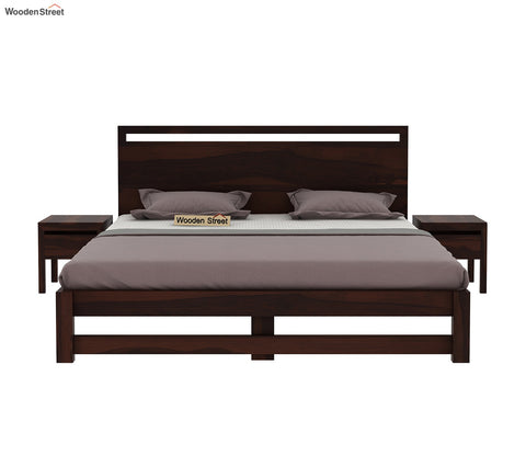 Bacon Bed without Storage (King Size, Walnut Finish)