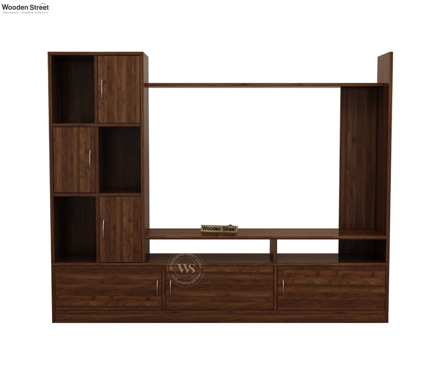 Wayne Engineered Wood TV Unit With Cabinets (Columbian Walnut Finish)