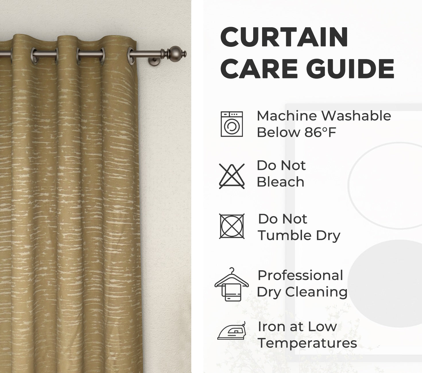 Solid Beige Light-Filtering Door Curtains Set of 2 (Beige, 7 Feet )