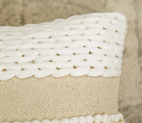 Cotton Multicolour Hand Woven Cushion Covers - Set of 1 (18 x 18 inch)