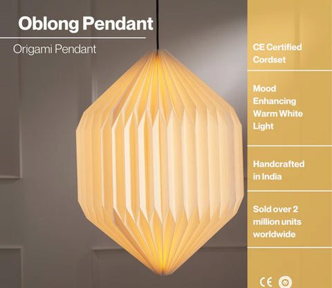Skylar Off-White Origami Metal Pendant Lamp