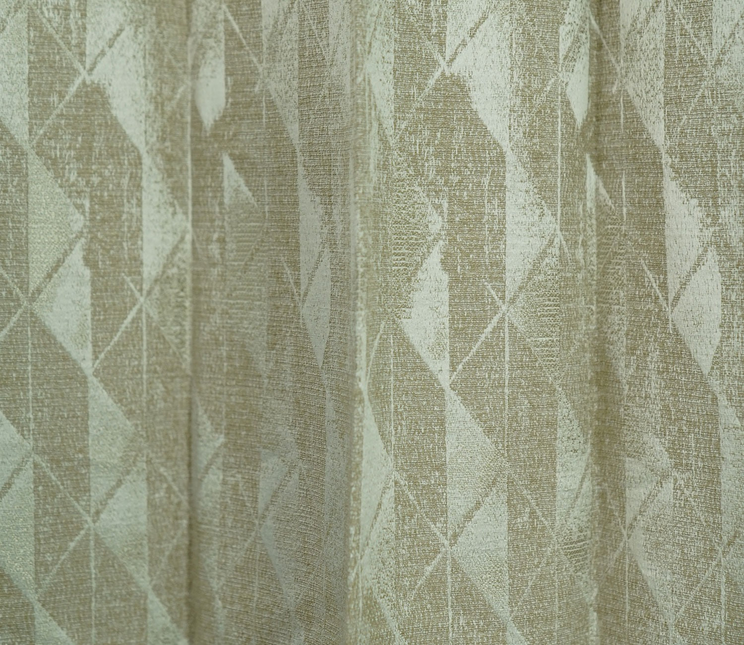 Diamond Cut 1 Piece Blackout Curtain (Beige, 7 Feet)
