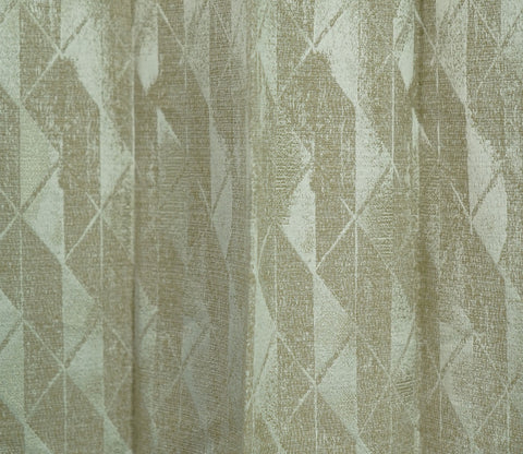 Diamond Cut 1 Piece Blackout Curtain (Beige, 7 Feet)
