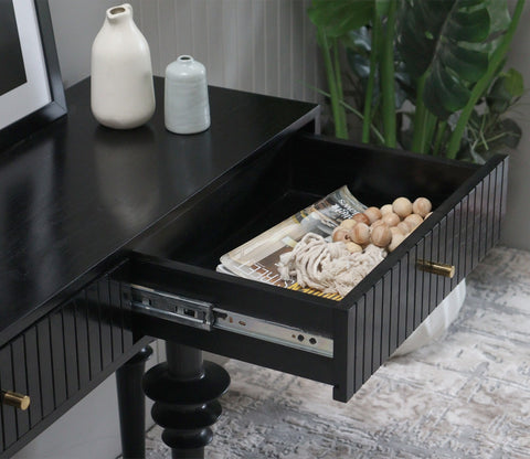 Ekam Console Table (Black Finish)