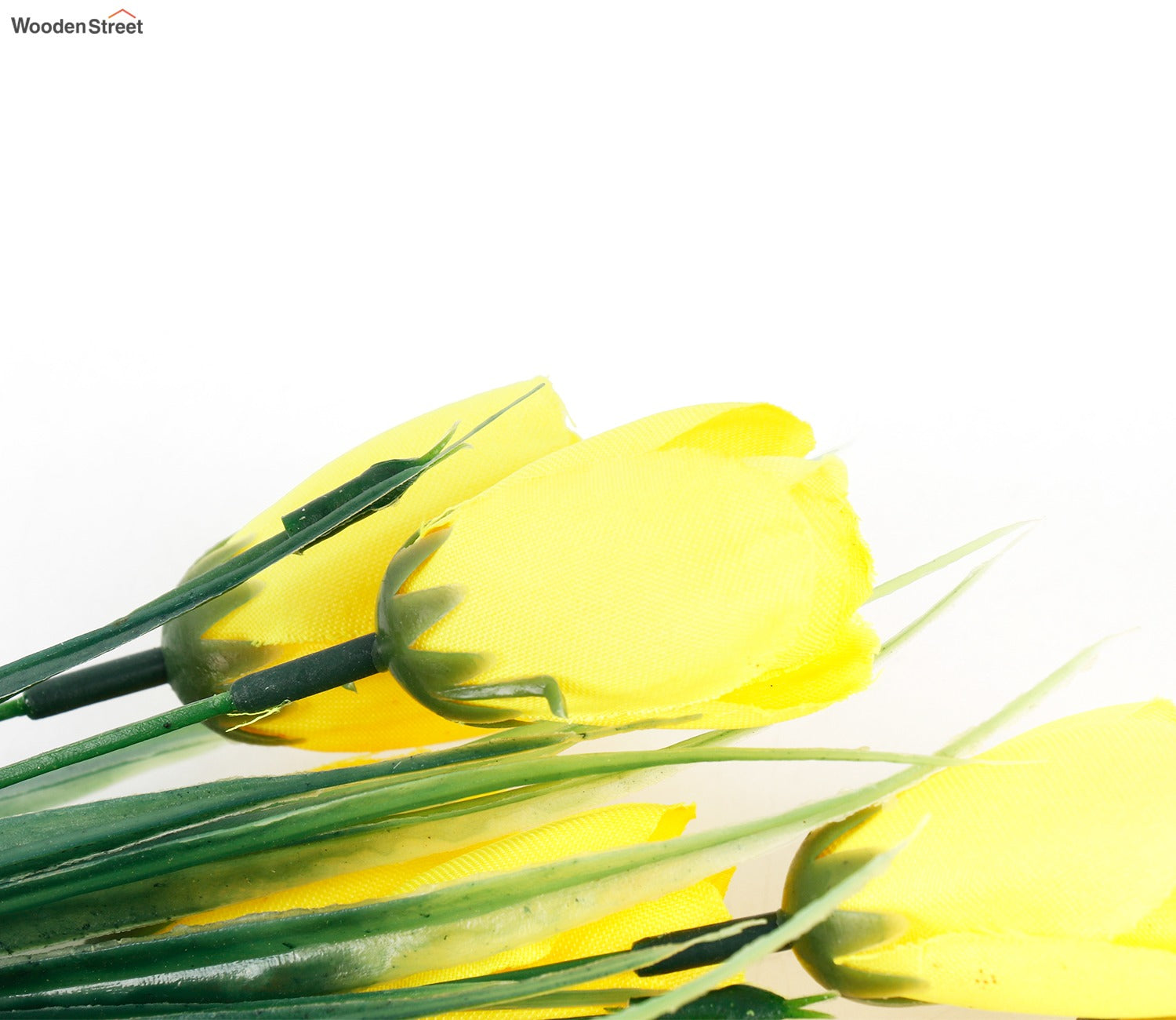 Blissful Bunch Of Roses Artificial Flower- Set Of 5 (Yellow)