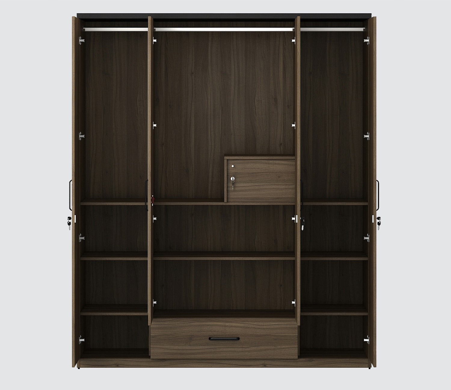 Kosmo Hover 4 Door Engineered Wood Wardrobe Without Mirror