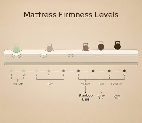 Bamboo Bliss Natural Cooling Latex Mattress (6 inch, Queen Size, 78 x 60)