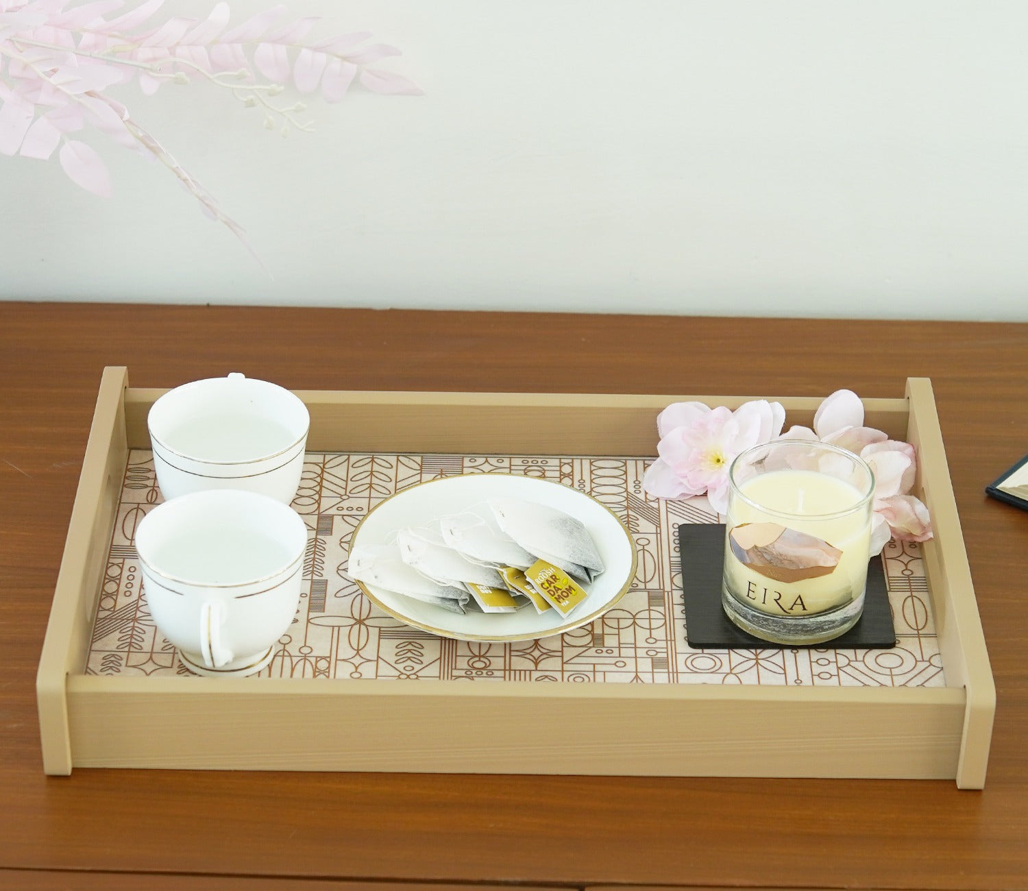 Laurel Rectangle Medium Serving Tray