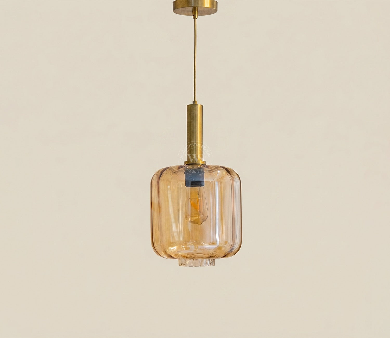 Lustrous Glass Pendant Light (Bronze)