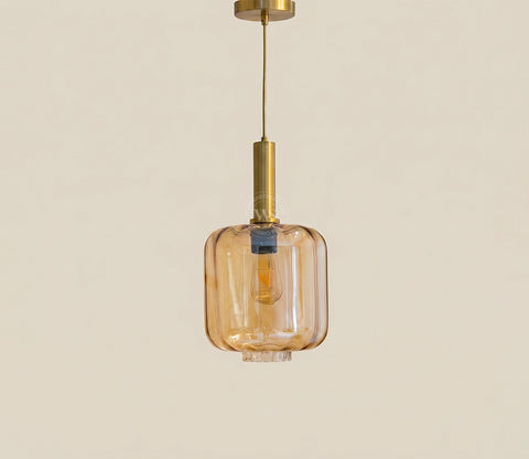 Lustrous Glass Pendant Light (Bronze)