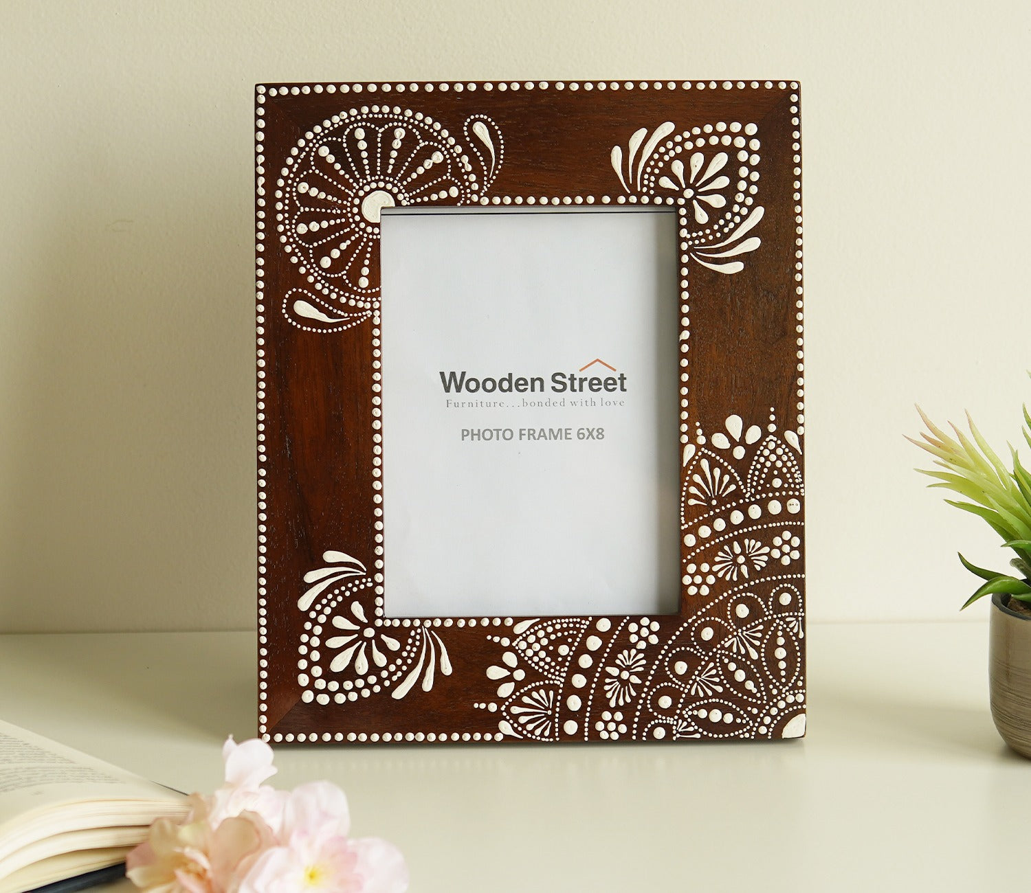 Medhini Hand Painted Solid Wood Photo Frame