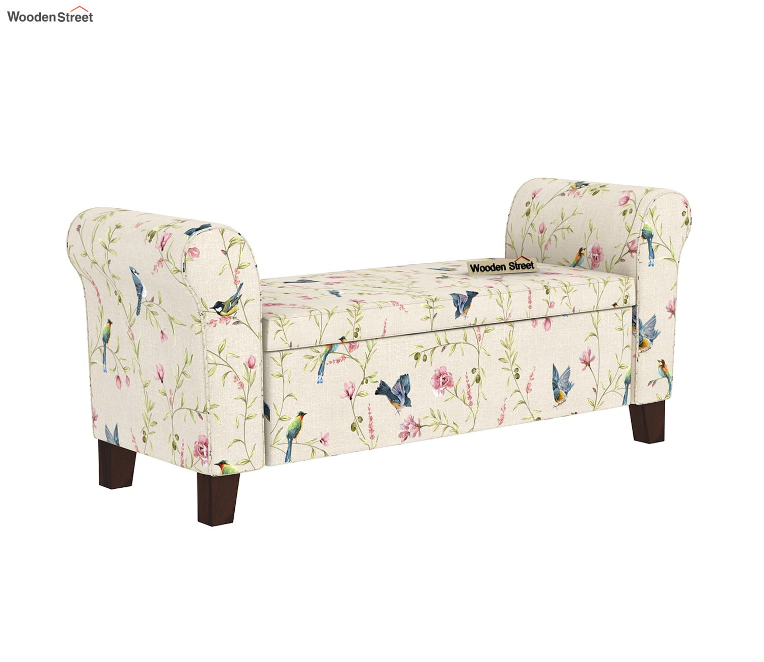 Jade Bench With Storage (Cream Robins)