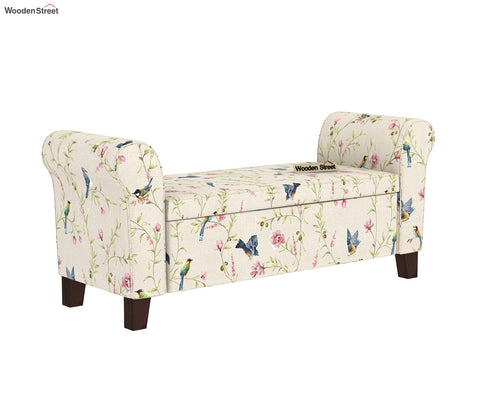 Jade Bench With Storage (Cream Robins)