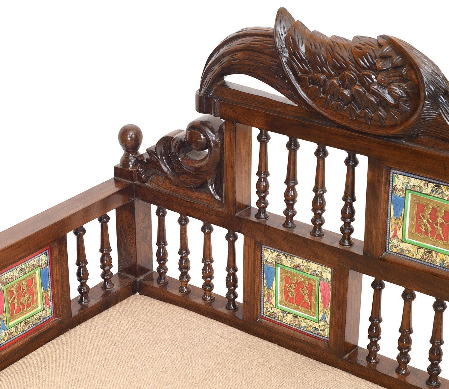 Mallika Takth in Teakwood with Walnut Finish