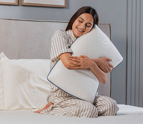 Moonmist Memory Foam Orthopedic Pillow for Neck and Shoulder Pain Relief with Removable Cover (Medium, White)