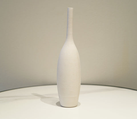 Eternity White Ceramic Long Vase