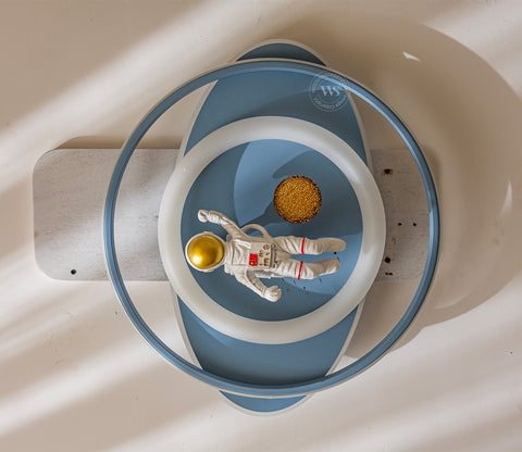 Elowen Space-Themed Wall Light with White Astronaut on Blue Base