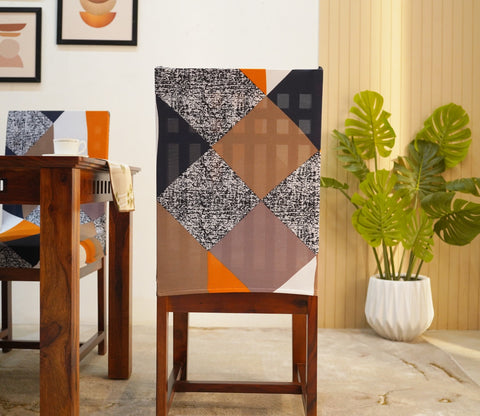 Cedric Modern Abstract Printed Polyester Spandex 1 Piece Chair Cover