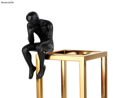 Sleek Celestial Black Human Figurine (L, Black)