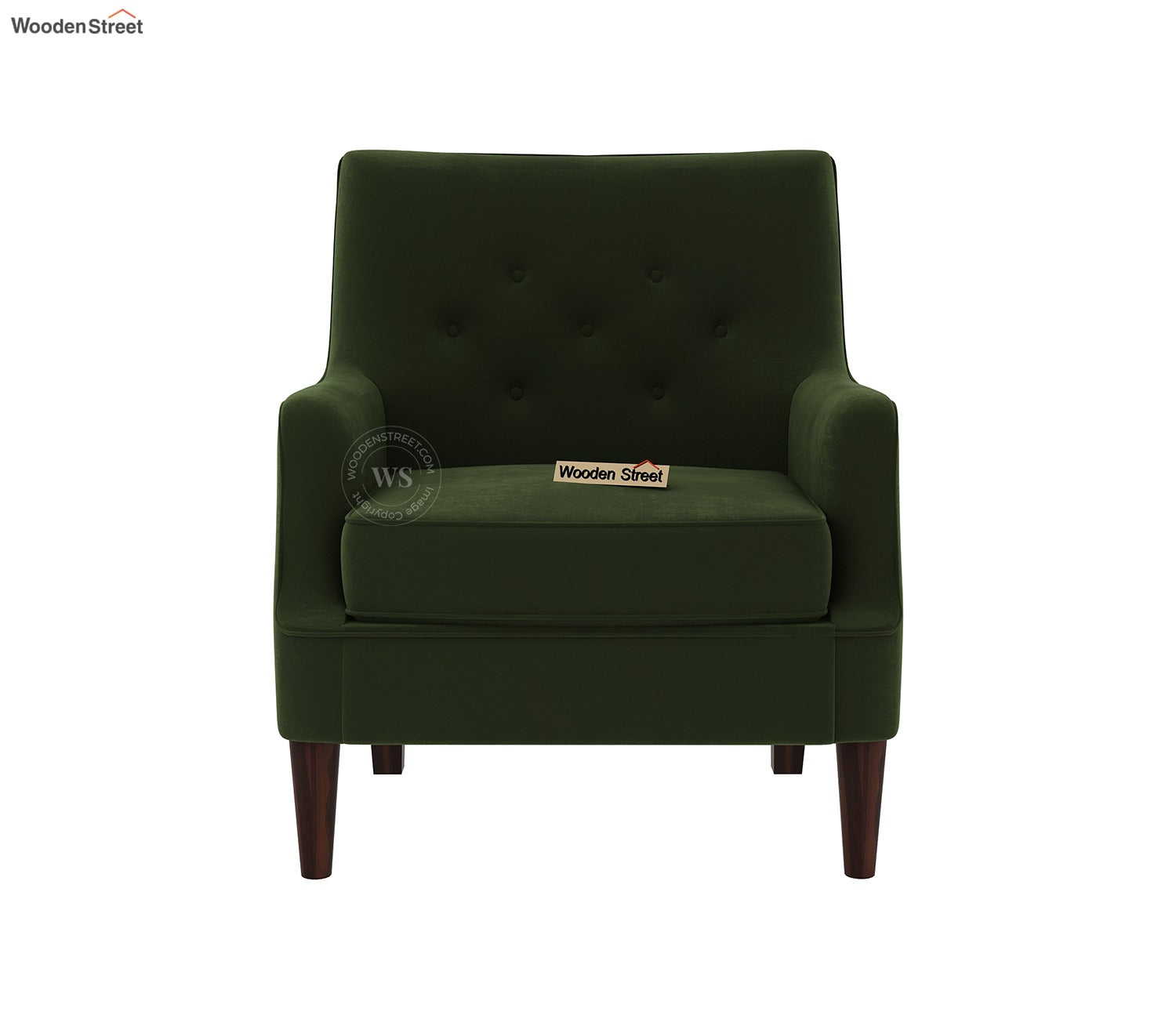 Adoree Lounge Chair (Dark Olive Green)