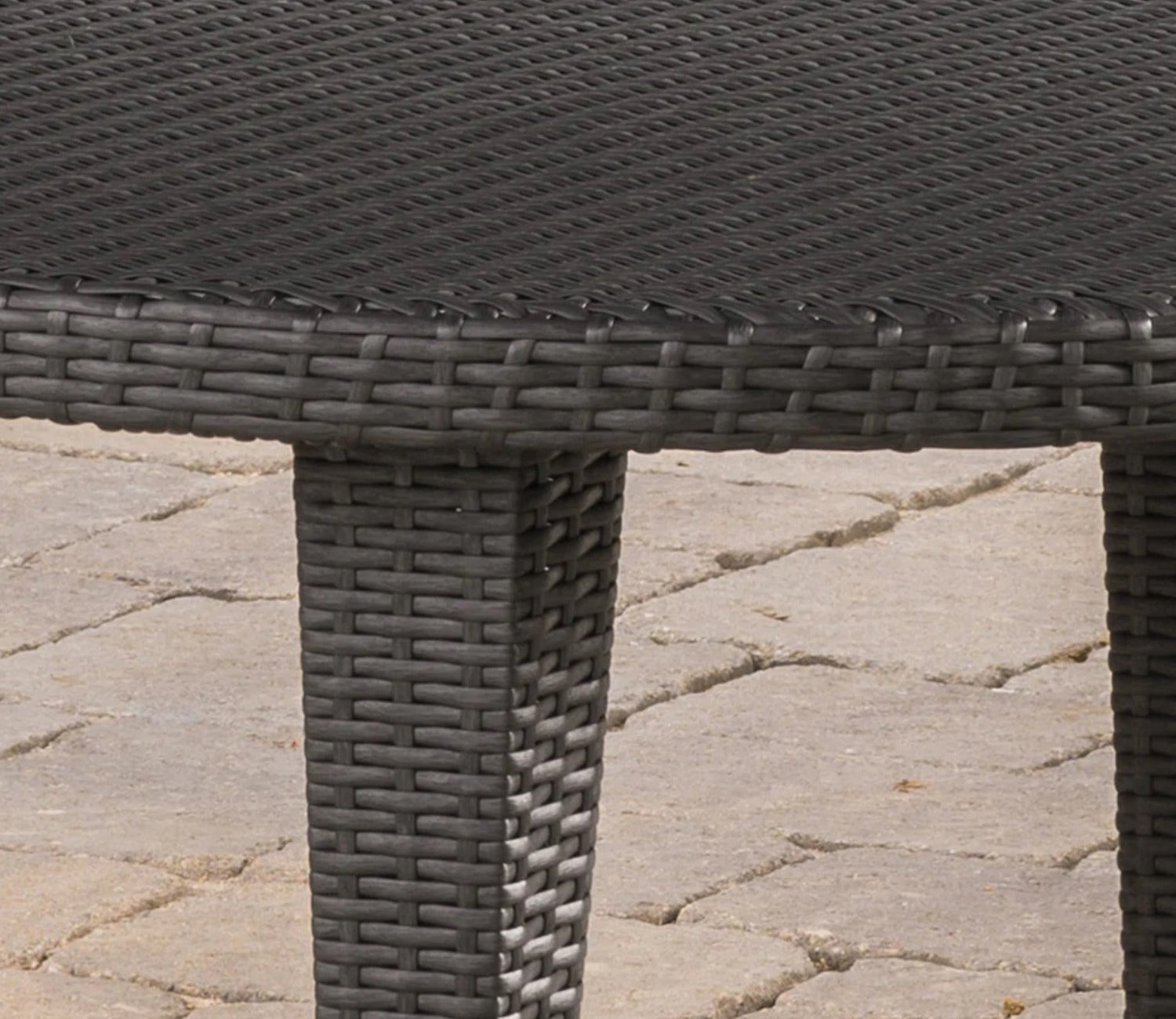 Dark Brown Rattan And Wicker Outdoor Dinning Patio Set