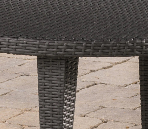 Dark Brown Rattan And Wicker Outdoor Dinning Patio Set