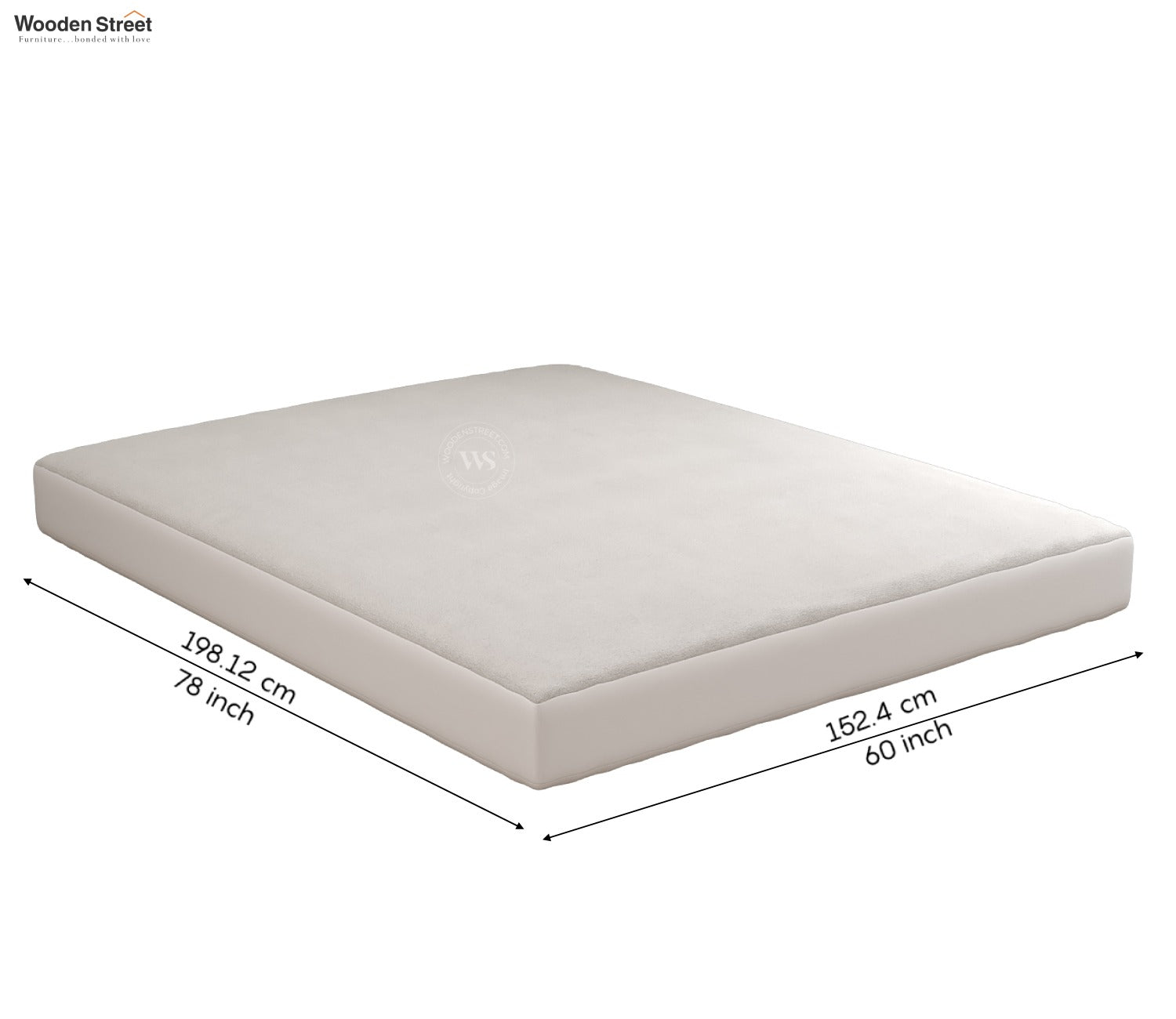 Featherix Cotton Feel Terry Ultra Soft Breathable Hypoallergenic Waterproof Mattress Protector Queen Size (White, 78 x 60)