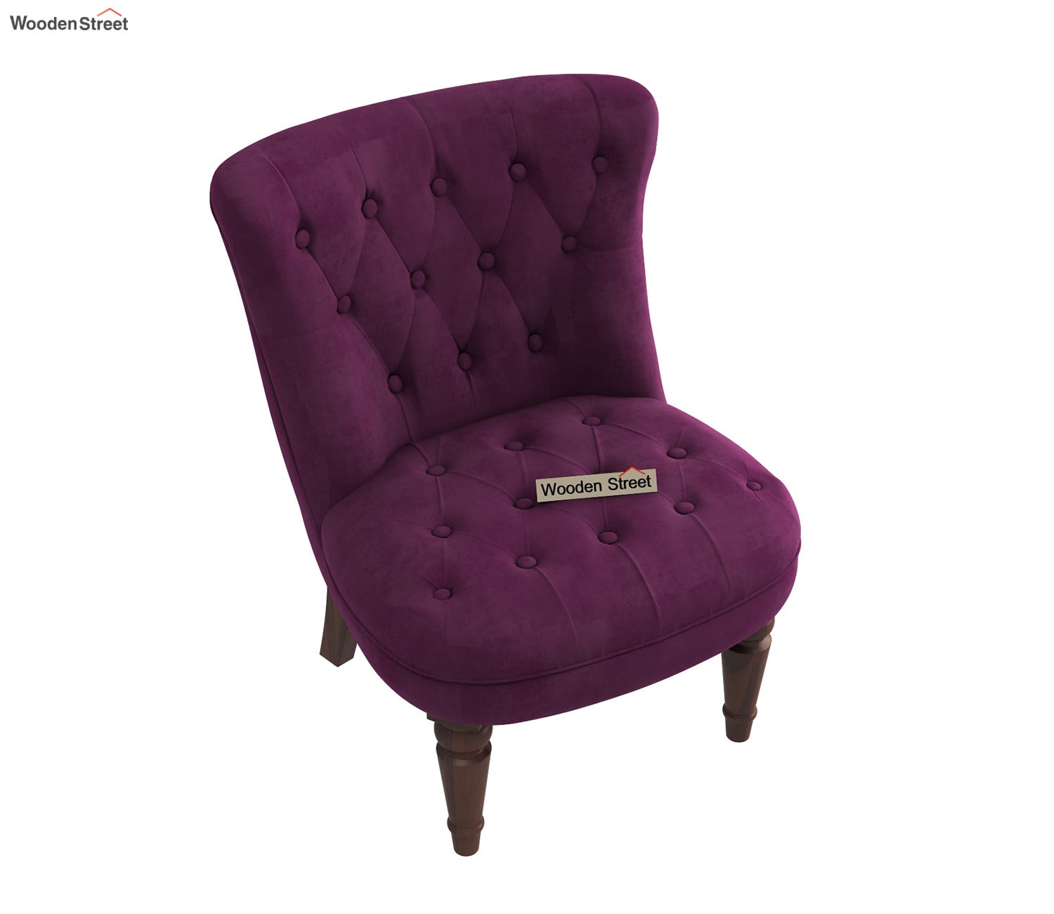Thrace Slipper Chair (Velvet, Mulberry Pink)