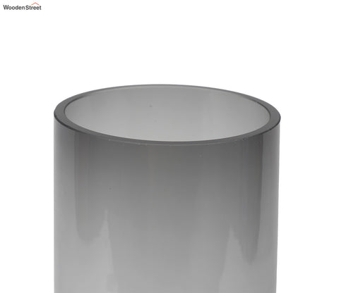 Delicate Husk Glass Vase With Wooden Base