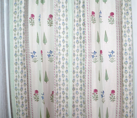 Gardenia Multi Butah 1 Piece Long Door Curtain (Beige, 9 Feet)