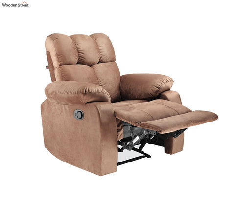 Valios Fabric 1 Seater Manual Recliner Chair (Brown)