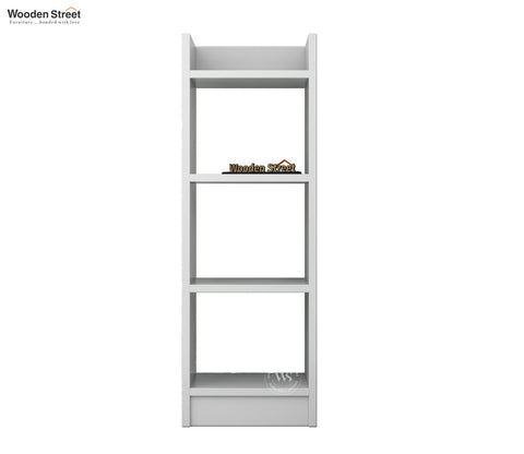 Fleming Engineered Wood Book Shelf With Open Storage (Frosty White Finish)