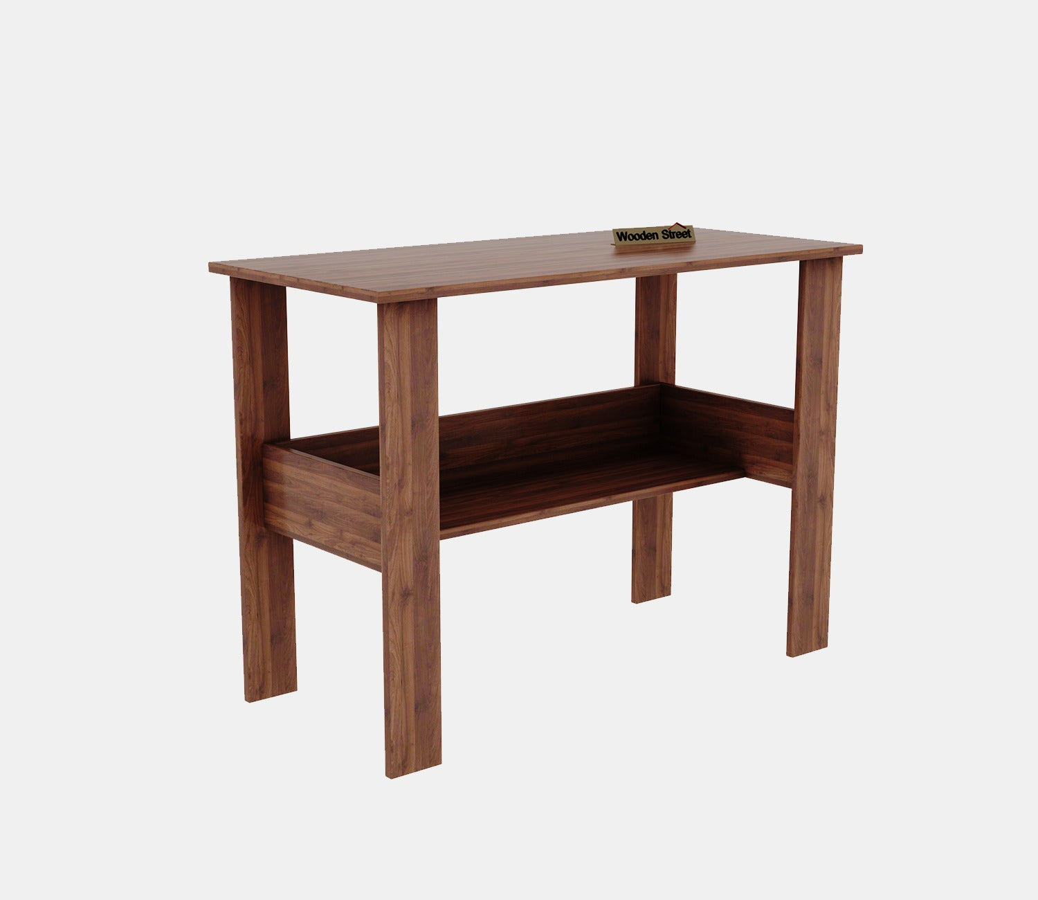 Brook Engineered Wood Study Table (Columbian Walnut Finish)