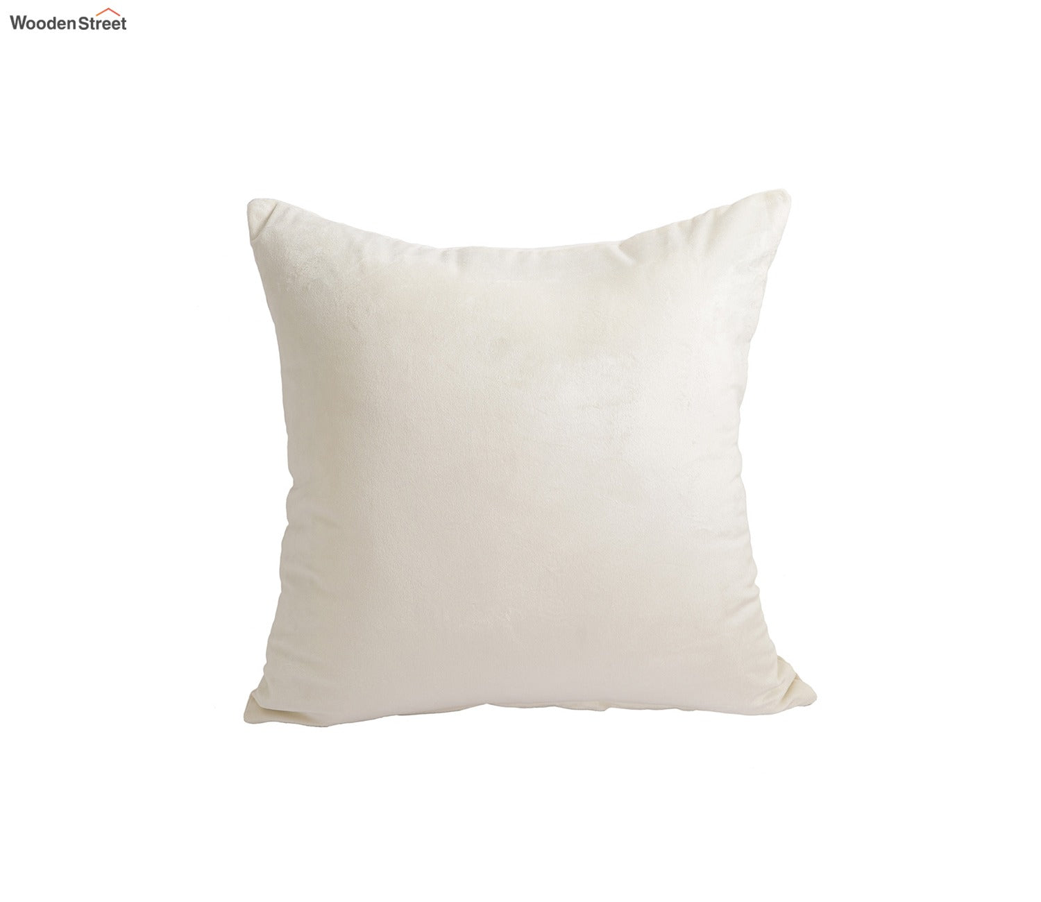 Beaded Velvet Cushion Covers - Set of 2 (Ivory, 18 x 18 inch)