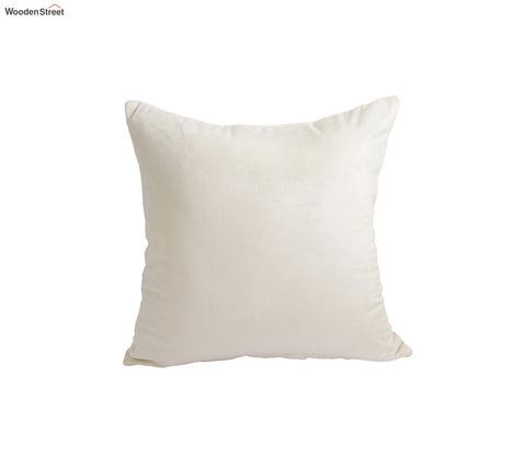 Beaded Velvet Cushion Covers - Set of 2 (Ivory, 18 x 18 inch)