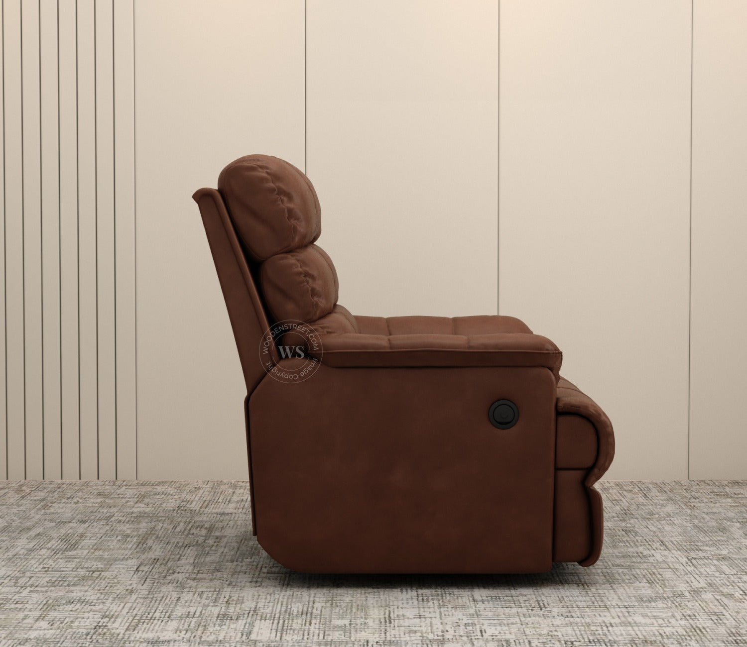 Valencia Motorized Recliner Sofa (Saddle Brown)