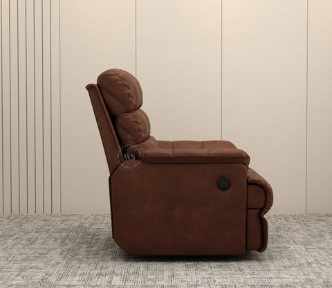 Valencia Motorized Recliner Sofa (Saddle Brown)