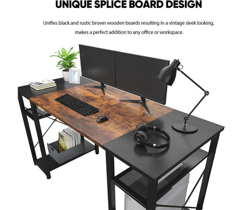 Orion Computer Table 59" with CPU Compartment (Black, M)