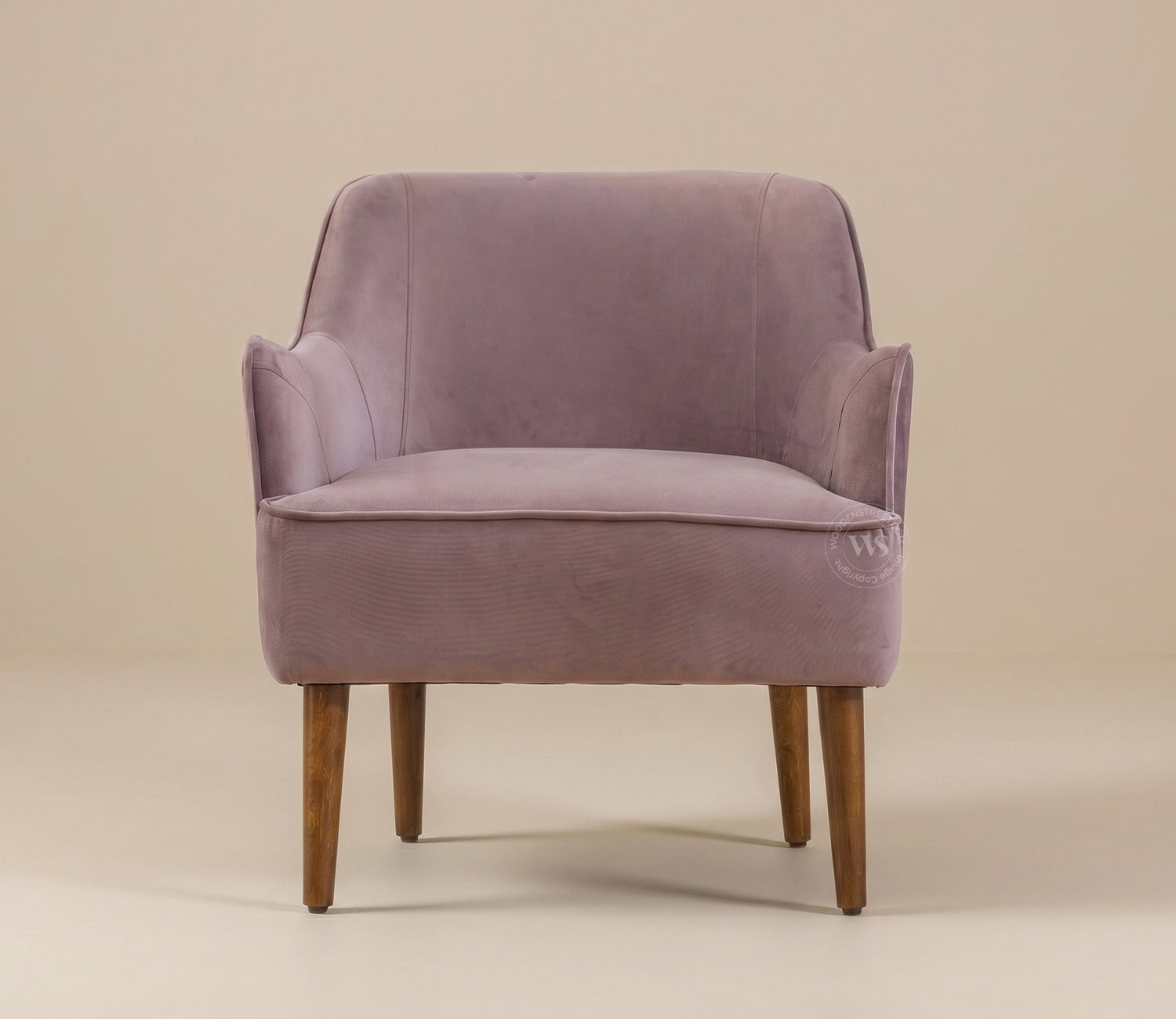 Avira Premium Upholstery Lounge Chair (Salmon Pink)
