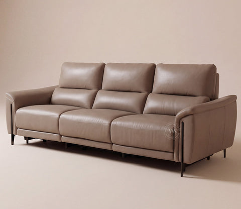 Dennis Luxe Electric Recliner 3 Seater Sofa (Urban Beige)