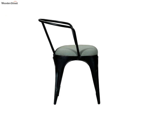Aero Metal Arm Chair With Fabric (Black)