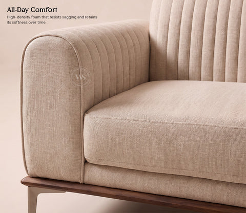 Lorenz 3 Seater Sofa (Cotton, Jade Ivory)