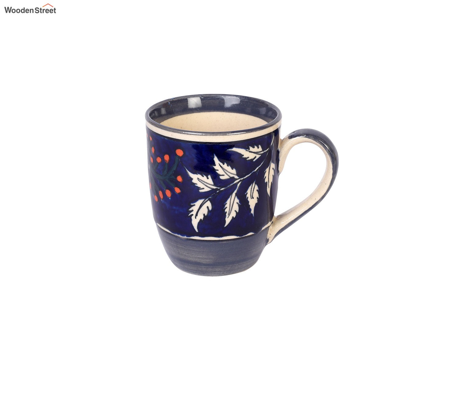 Blooming Leaves Ceremic Drinking Mugs (Set Of 6)