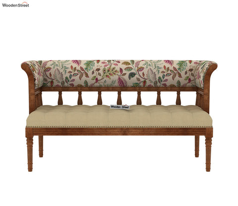 Reyes Bench With Back Rest (Cotton, Rosy Leaf)