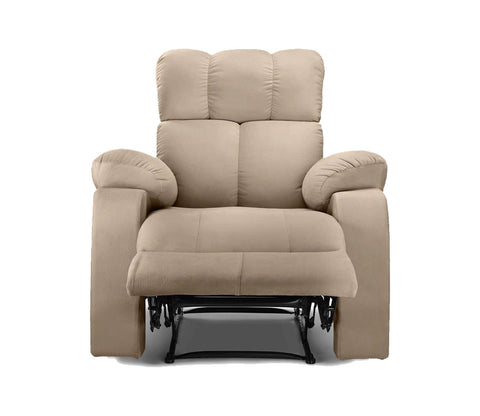 Valios Fabric 1 Seater Motorized Recliner Chair (Beige)