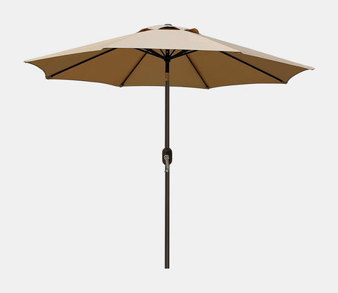 MS Powder Coated Center Poll Waterproof Cloth Outdoor Umbrella (Cream)