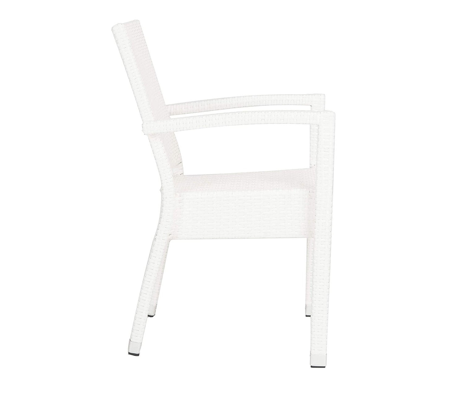 White Rattan And Wicker Patio Chair (Set Of 2)