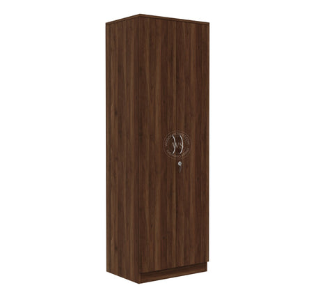 Lillian 2 Door Wardrobe with Shelves (Columbian Walnut Finish)